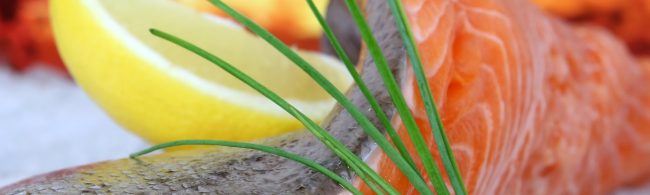 Saftiges Lachsfilet mit Zitrone und Schnittlauch für gesunde Ernährung und Fitness.