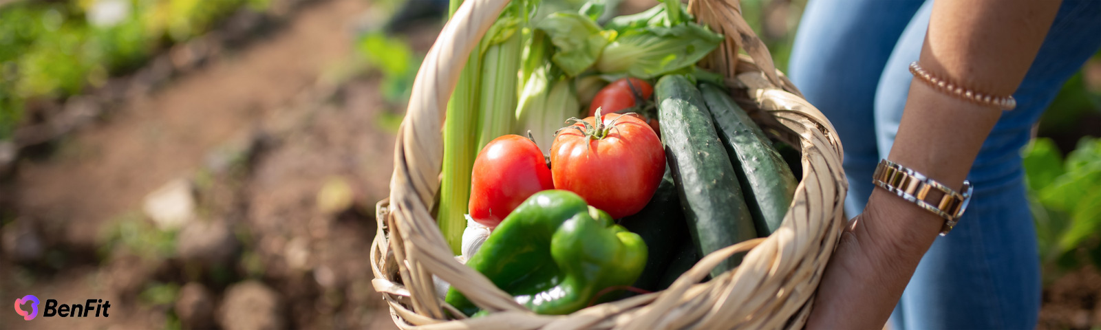 Light spring meal concept with fresh green vegetables and seasonal produce