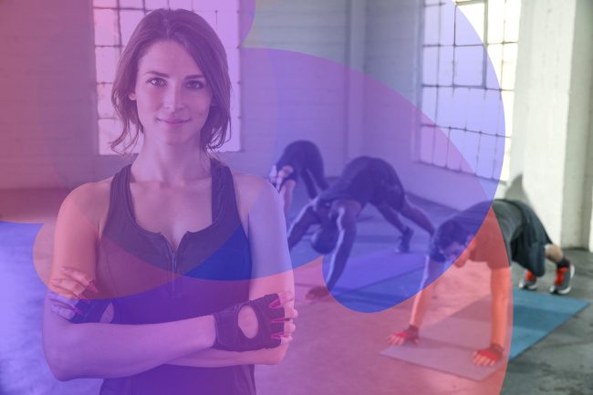 Personal trainer using BenFit app to create nutrition plans for clients on tablet device